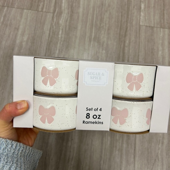 Spice Ramekins Dining | Nwt Sugar Spice Pink Bow Ramekins Set Of 4 Set | Poshmark